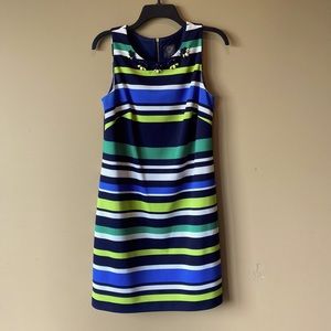 Vince Camuto Navy and Green Dress
